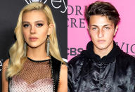 <p>Anwar Hadid is following his famous sisters' footsteps. No, we don't mean modeling — although Gigi and Bella's younger brother does that too — we mean dating famous people. Anwar, 17, is seeing <i>Transformers</i> actress Nicola Peltz, 22. “They are dating," a source <a rel="nofollow noopener" href="http://www.eonline.com/news/823251/anwar-hadid-and-nicola-peltz-are-dating-how-their-friendship-turned-romantic" target="_blank" data-ylk="slk:told E!;elm:context_link;itc:0;sec:content-canvas" class="link ">told E!</a>. "It’s a fairly new relationship, but they are really good friends and part of the same group of friends." (Photo: Getty Images) </p>