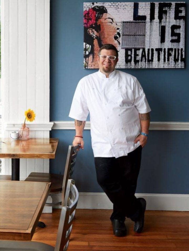Executive Chef Lee Frank in Otis, his restaurant in downtown Exeter.