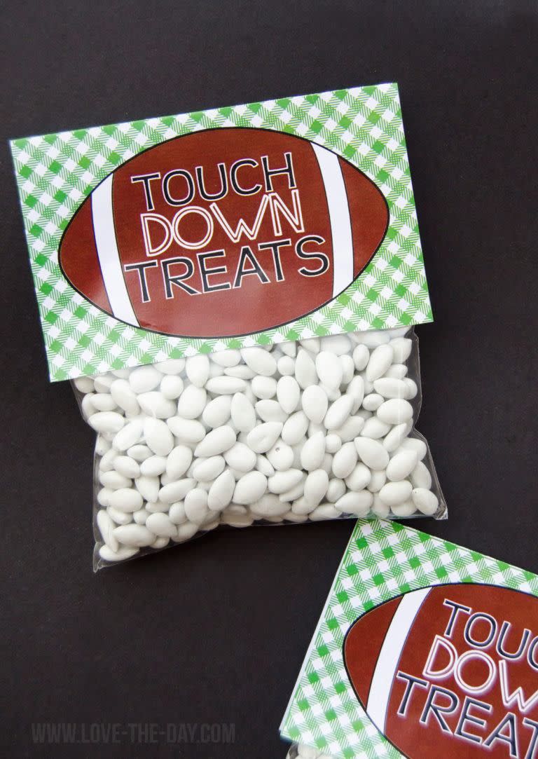 7) DIY Football Party Favors