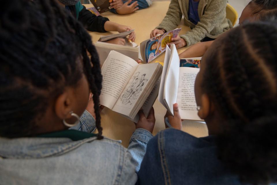 Third graders read in class at Goodlettsville Elementary School in Nashville on May 15, 2023.