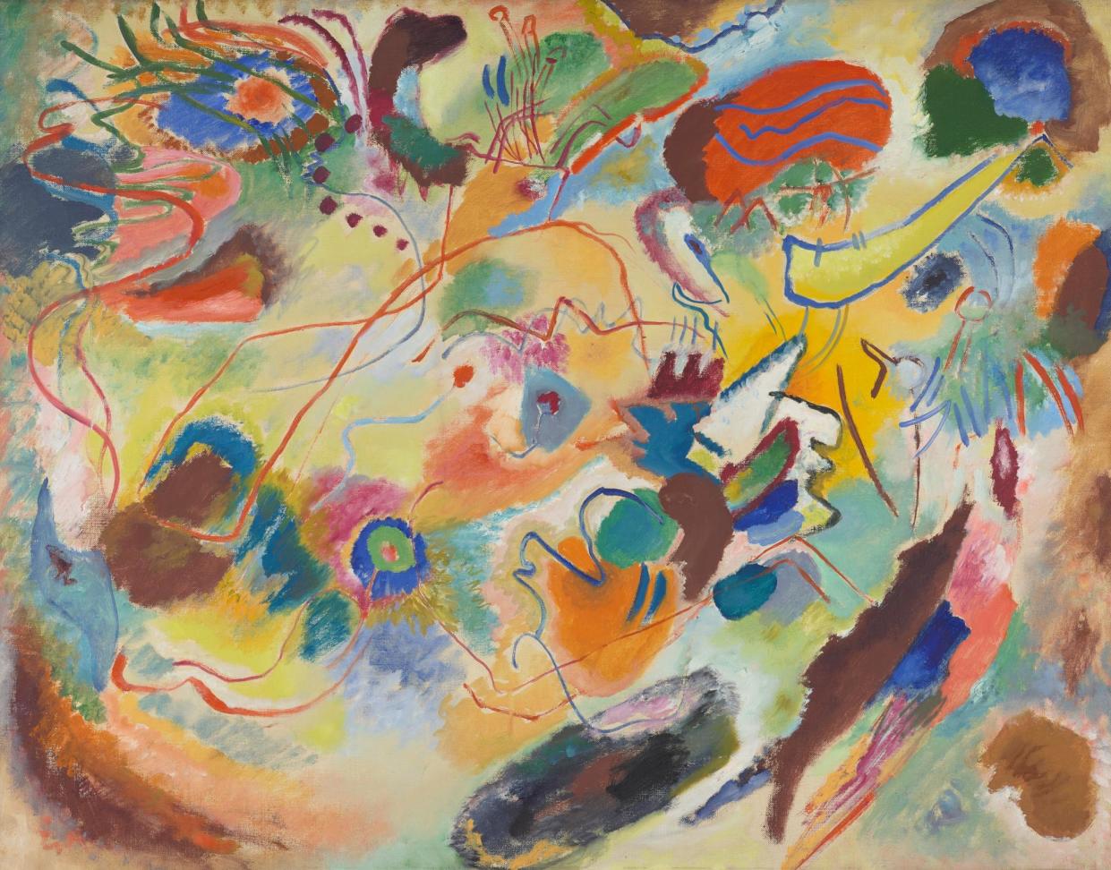 <span>Wassily Kandinsky’s Study for Composition VII, 1913.</span><span>Photograph: Lenbachhaus Munich, Donation of Gabriele Münter, 1957</span>
