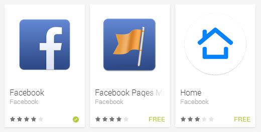 facebook apps on google play android