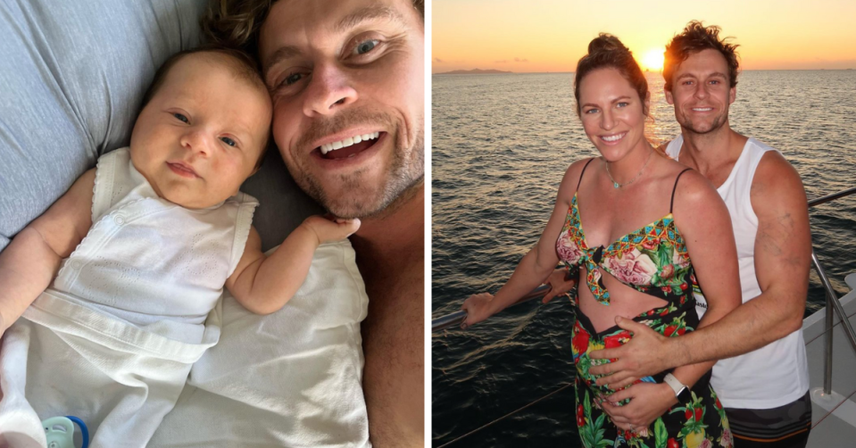 Ryan Gallagher with son Sampson, Ryan Gallagher with Emily Seebohm  