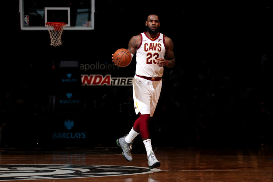 LeBron James stands alone. (Getty)