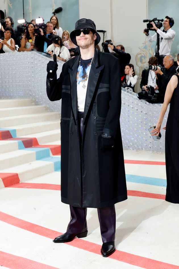 Pete Davidson is ready to weather anything at the 2023 Met Gala. 