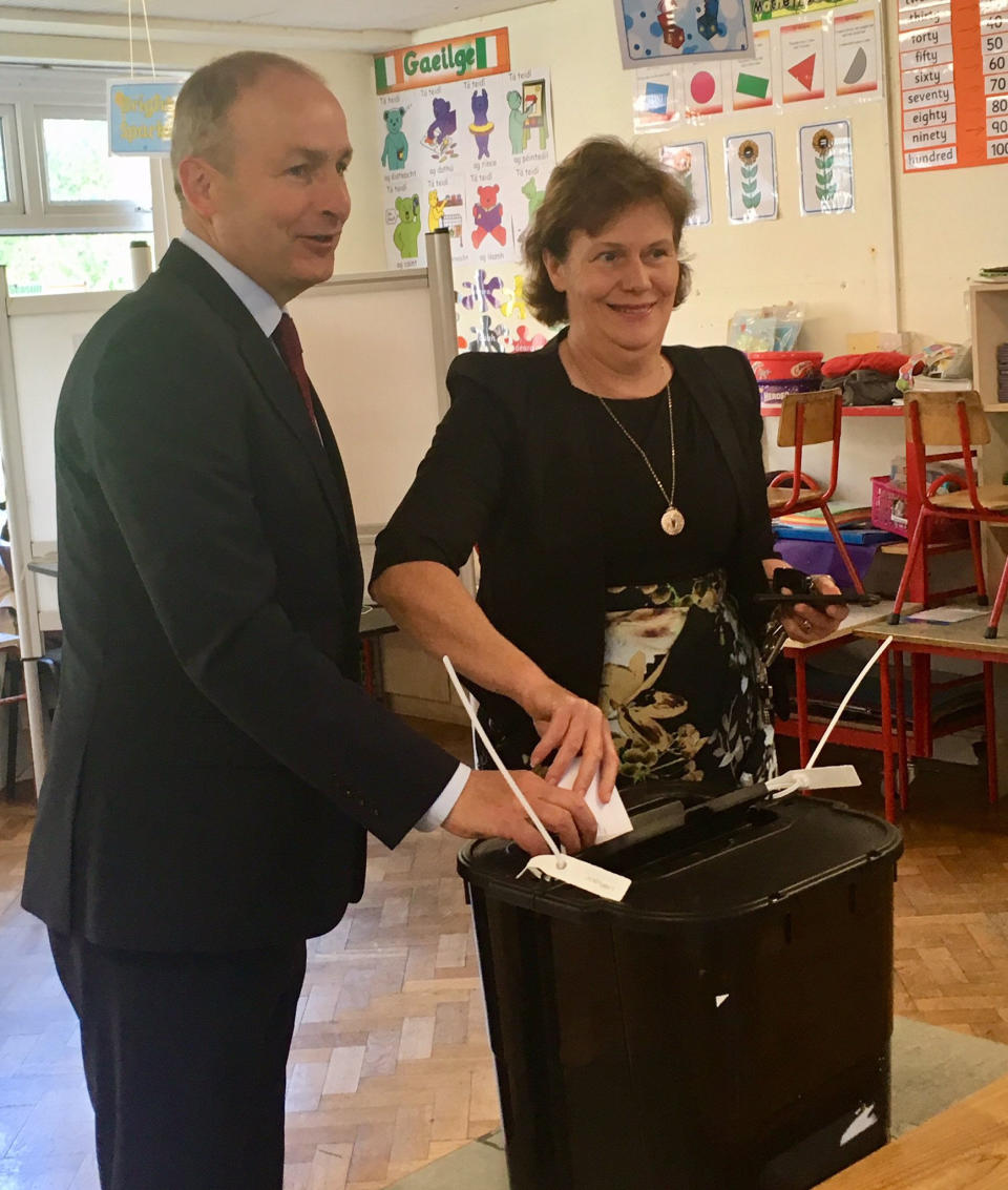 Irish opposition leader Michael Martin casts his vote (Rex)