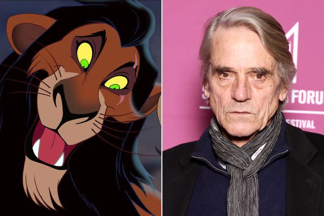 <p>Alamy Stock Photo; Pascal Le Segretain/Getty</p> Jeremy Irons as Scar in The Lion King