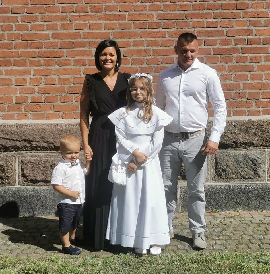 Michal Wlodarczyk, 39, Monika, 35, Maja, 11, and Dawid, 3, (Supplied)