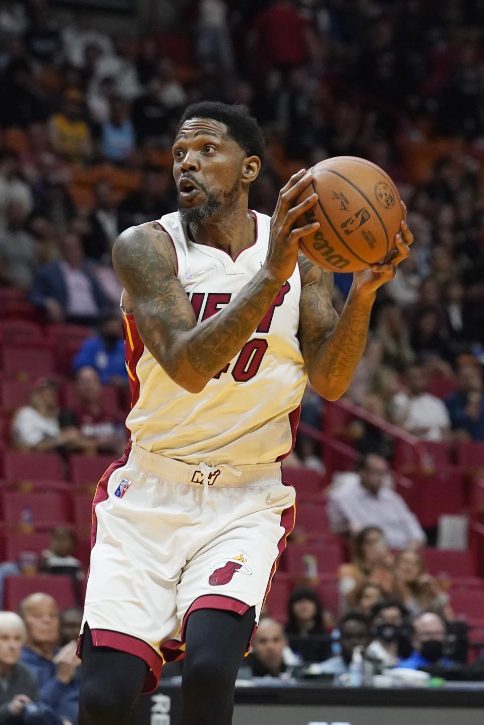 Udonis Haslem 續約熱火。法新社