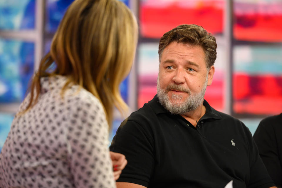 Russell Crowe normally has a beard.
