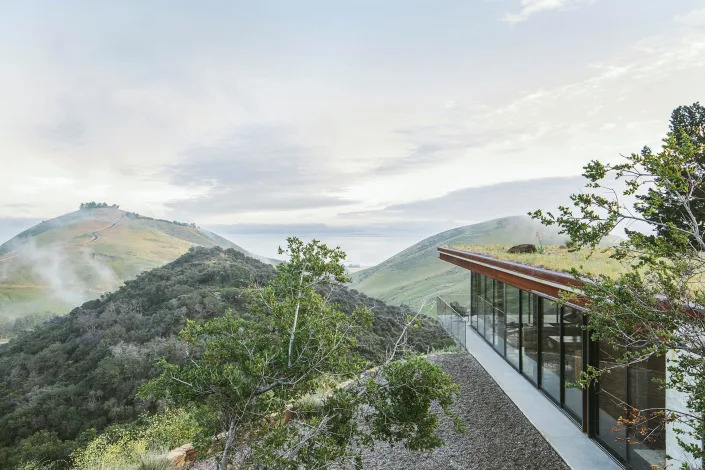 The view from an off-grid guest house in Hollister Ranch, Calif., one of the last remaining undeveloped coastal areas in California, located on a wildlife preserve. The Anacapa Architecture firm, in Santa Barbara, California, and Portland, Oregon, has designed several upscale off-grid homes in recent years, and has several more off-grid projects in the works.