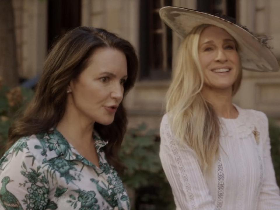 Kristin Davis and Sarah Jessica Parker in "And Just Like That"