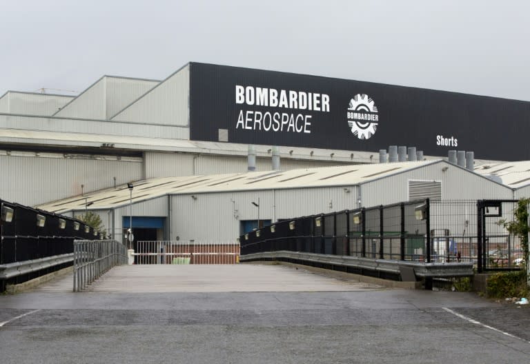 The Bombardier headquarters and factory are pictured in Belfast on September 27, 2017