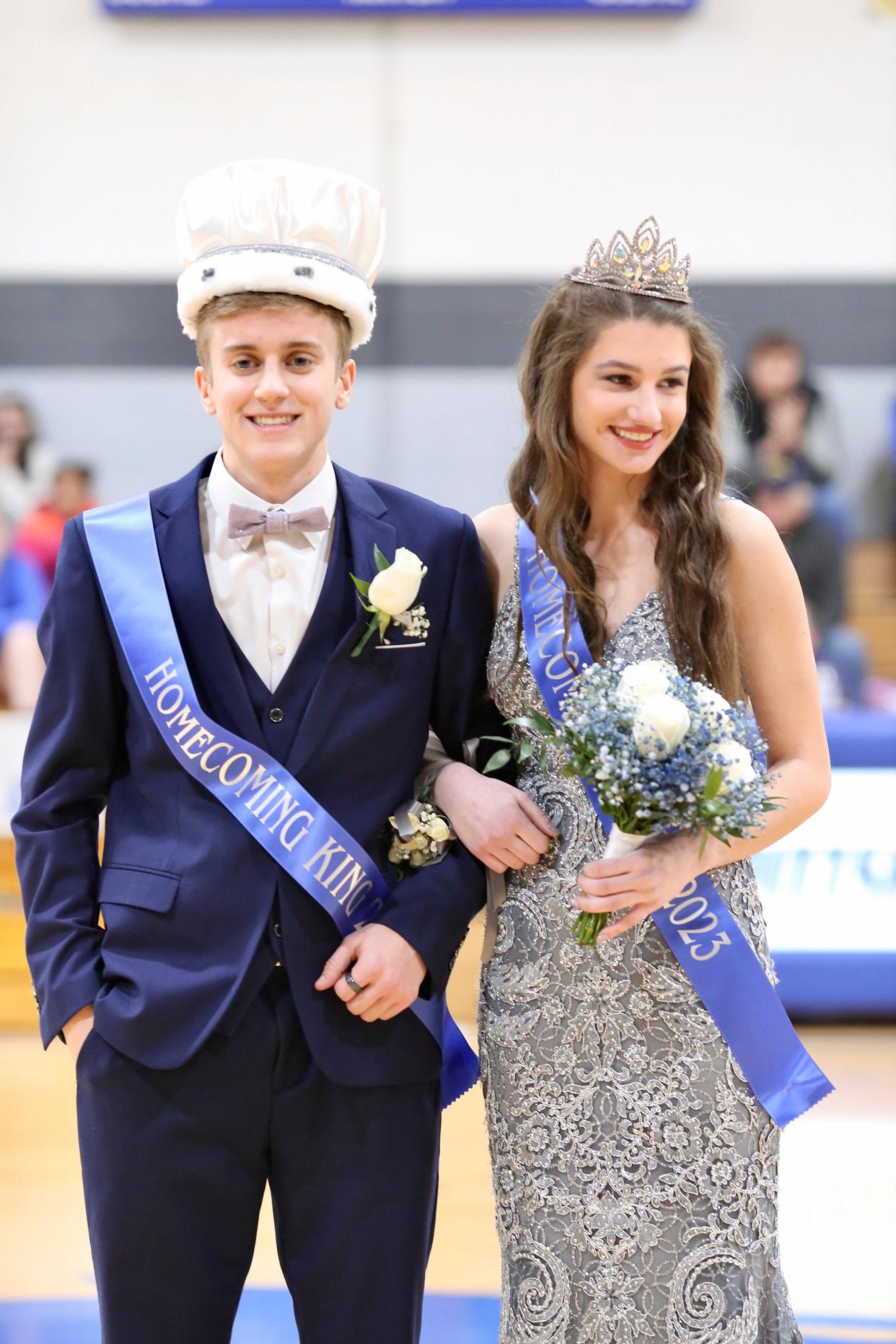 Pittsford senior Kade Spahr scored 16 points for Pittsford in their homecoming victory. He was also named King of the Homecoming court. Emilee Jagielski was named the Queen of the Homecoming Court.