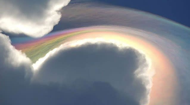 One of the many stunning images of the rare cloud formation. Source: Facebook & Beckie Bone Dunning.