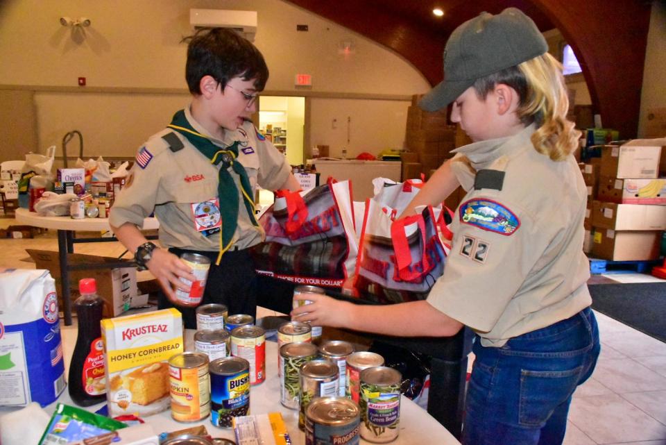 On Saturday, Nov. 12, 2022, Scouts from the Daniel Webster Council–Boy Scouts of America completed the DWC-BSA’s 35th annual Scouting for Food Week in New Hampshire.