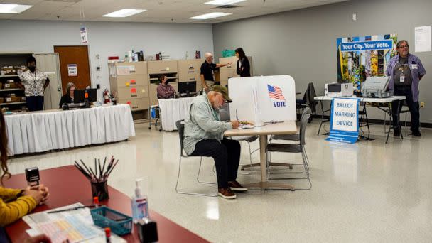 PHOTO: Voters cast their ballots on Sept. 23, 2022, in Minneapolis. (Nicole Neri/AP, FILE)