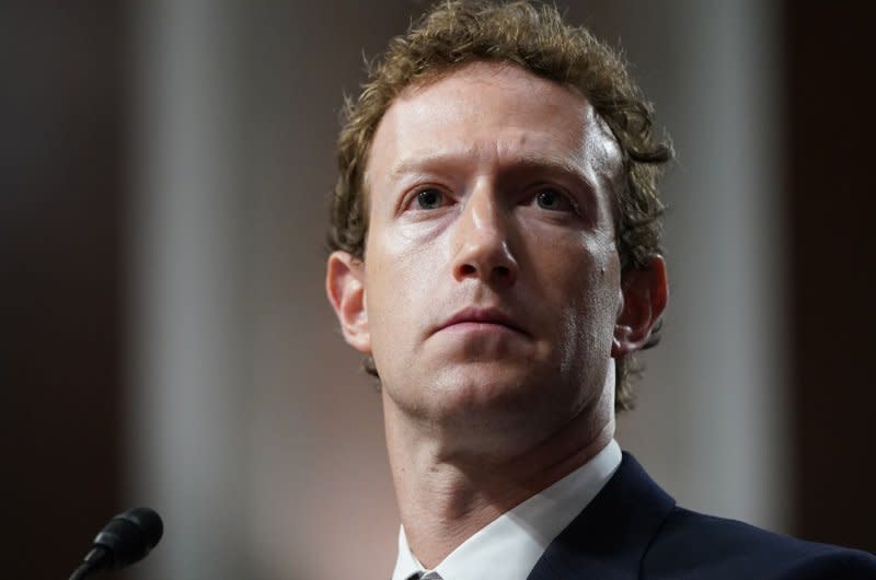 Meta, led by Mark Zuckerberg, is one of many major tech platforms facing increased scrutiny under the Digital Services Act. File Photo by Bonnie Cash/UPI