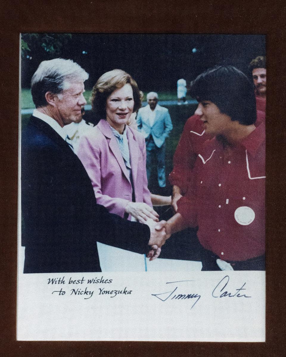 Nick Sr. with President Carter and wife. The Yonezuka family, who are all outstanding in Judo, at their West Long Branch home on August 30, 2022.