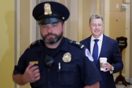 Volker arrives to be interviewed as part of the U.S. House impeachment inquiry into President Trump's dealings with Ukraine, at the U.S. Capitol in Washington
