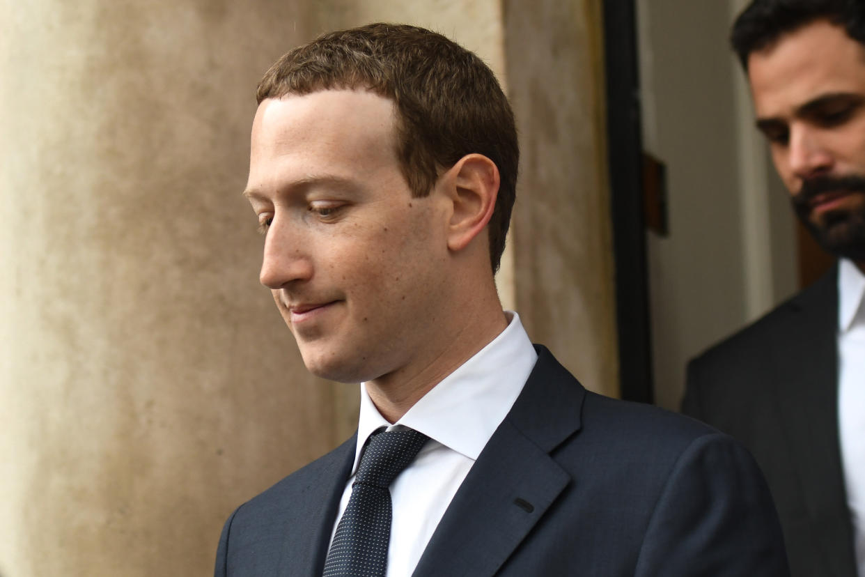 Facebook CEO Mark Zuckerberg in Dublin after an April 2 meeting with Irish politicians to discuss regulation of social media, transparency in political advertising and the safety of young people and vulnerable adults.&nbsp; (Photo: Artur Widak/NurPhoto via Getty Images)