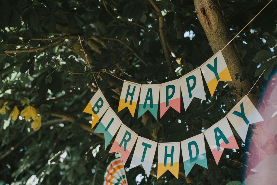 A Happy Birthday sign