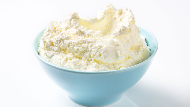 Bowl of cream cheese