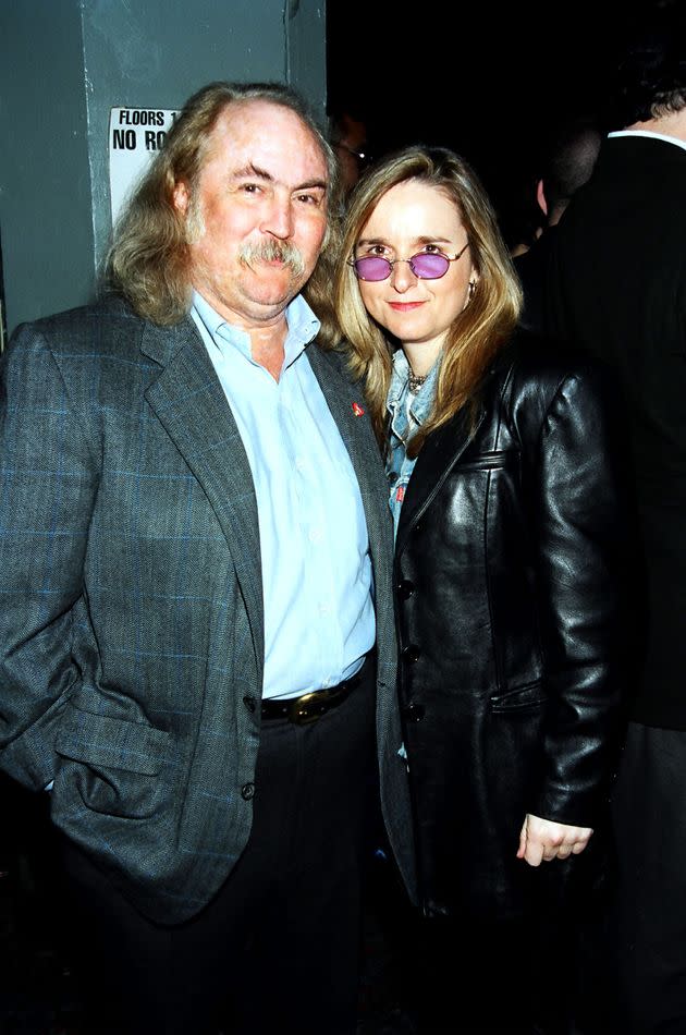 David Crosby, seen here at left in 1995, was a sperm donor for Melissa Etheridge and Julie Cypher.