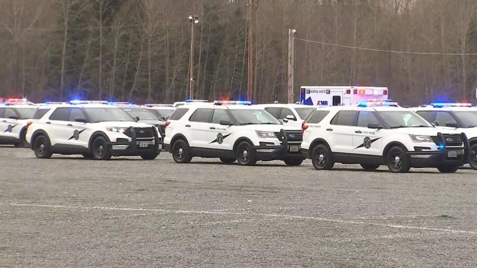 Procession for fallen Trooper Christopher Gadd.