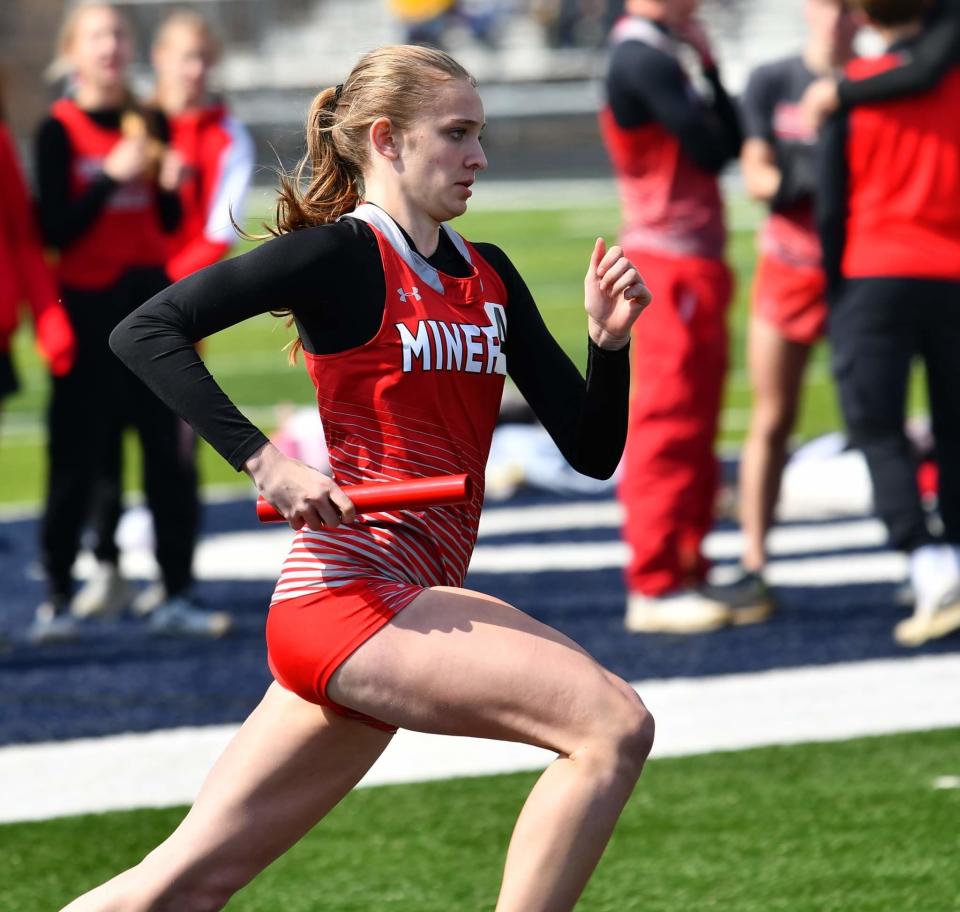 Minerva's Kyleigh Lippincott swept the 100, 200 and 400-meter sprint titles at Saturday's Fairless Tri-County Track and Field Invitational.