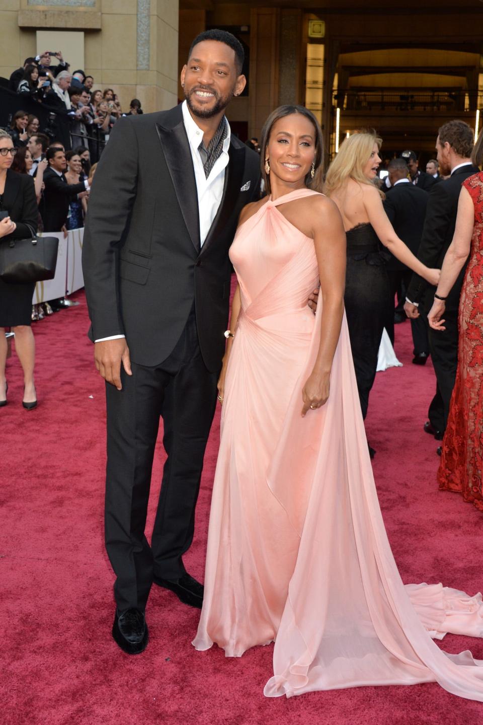 Will Smith and Jada Pinkett Smith at the Oscars on March 1, 2014.