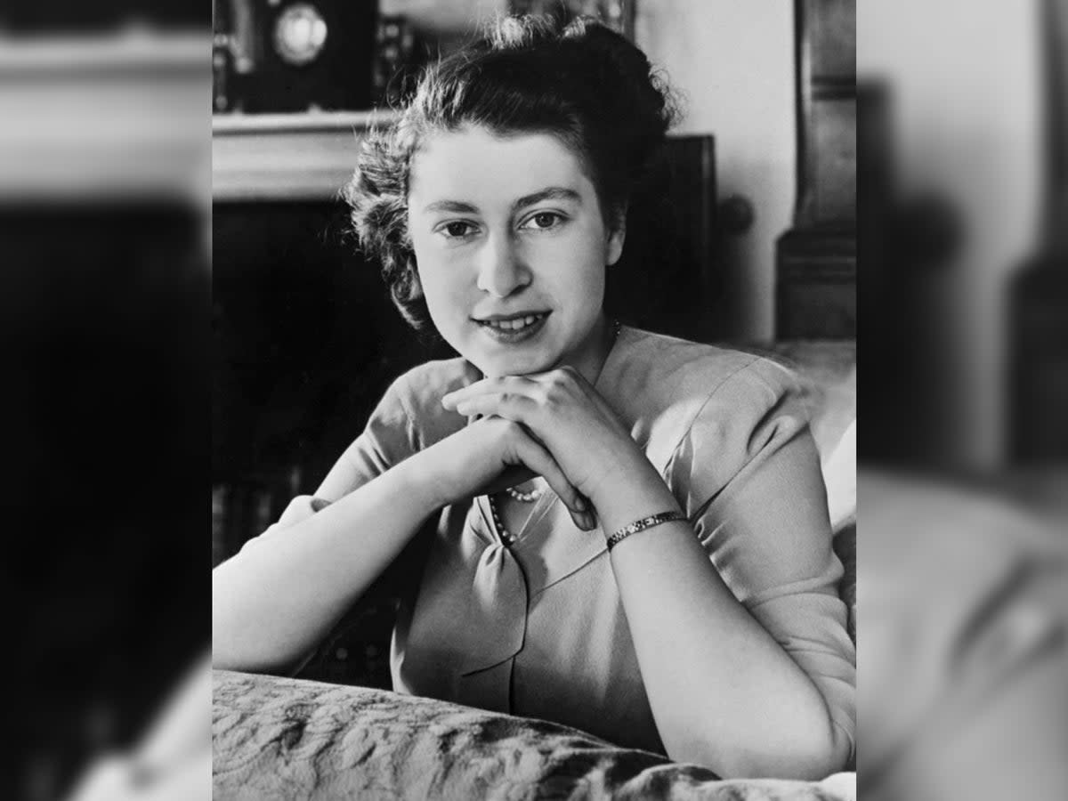 An official portrait of the late Queen - princess as she was - taken three days before her 21th birthday in 1947 (AFP via Getty Images)