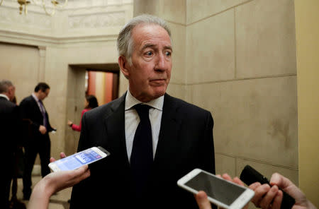 FILE PHOTO: House Ways and Means Committee Chairman Richard Neal discusses his request to IRS Commissioner Charles Rettig for copies of President Donald Trump's tax returns as he talks to reporters at the U.S. Capitol in Washington, U.S., April 4, 2019. REUTERS/Yuri Gripas/File Photo