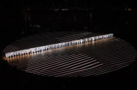 <p>Artists perform during the opening ceremony of the Pyeongchang 2018 Winter Olympic Games at the Pyeongchang Stadium on February 9, 2018. / AFP PHOTO / JAVIER SORIANO </p>