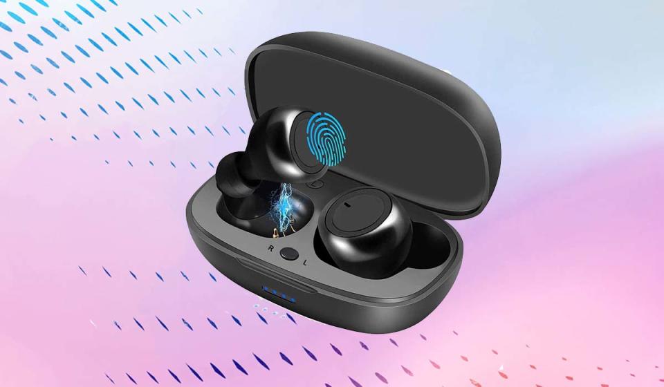 Yes, these true-wireless earbuds are just $13 with code. No, they don't sound as good as pricier ones. Yes, they're fine for workouts and walking the dog. No, they don't emit little lightning bolts. (Photo: Amazon)