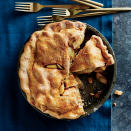<p>A double crust seals in the apples' natural juices as the pie bakes for full-on apple flavor. Tossing the apples with apple juice keeps them from browning as you peel and slice them, and it adds a boost of apple flavor.</p> <p> <a rel="nofollow noopener" href="http://www.myrecipes.com/recipe/double-crust-apple-pie-0" target="_blank" data-ylk="slk:View Recipe: Double-Crust Apple Pie;elm:context_link;itc:0;sec:content-canvas" class="link ">View Recipe: Double-Crust Apple Pie</a></p>