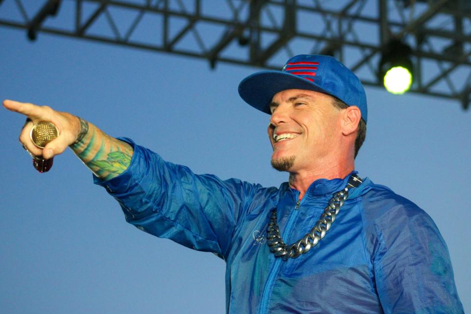 Vanilla Ice performs during The Gorilla Law Firm Evening Concert as part of 4th on Broadway at Makenzie Park on Monday, July 4, 2022.