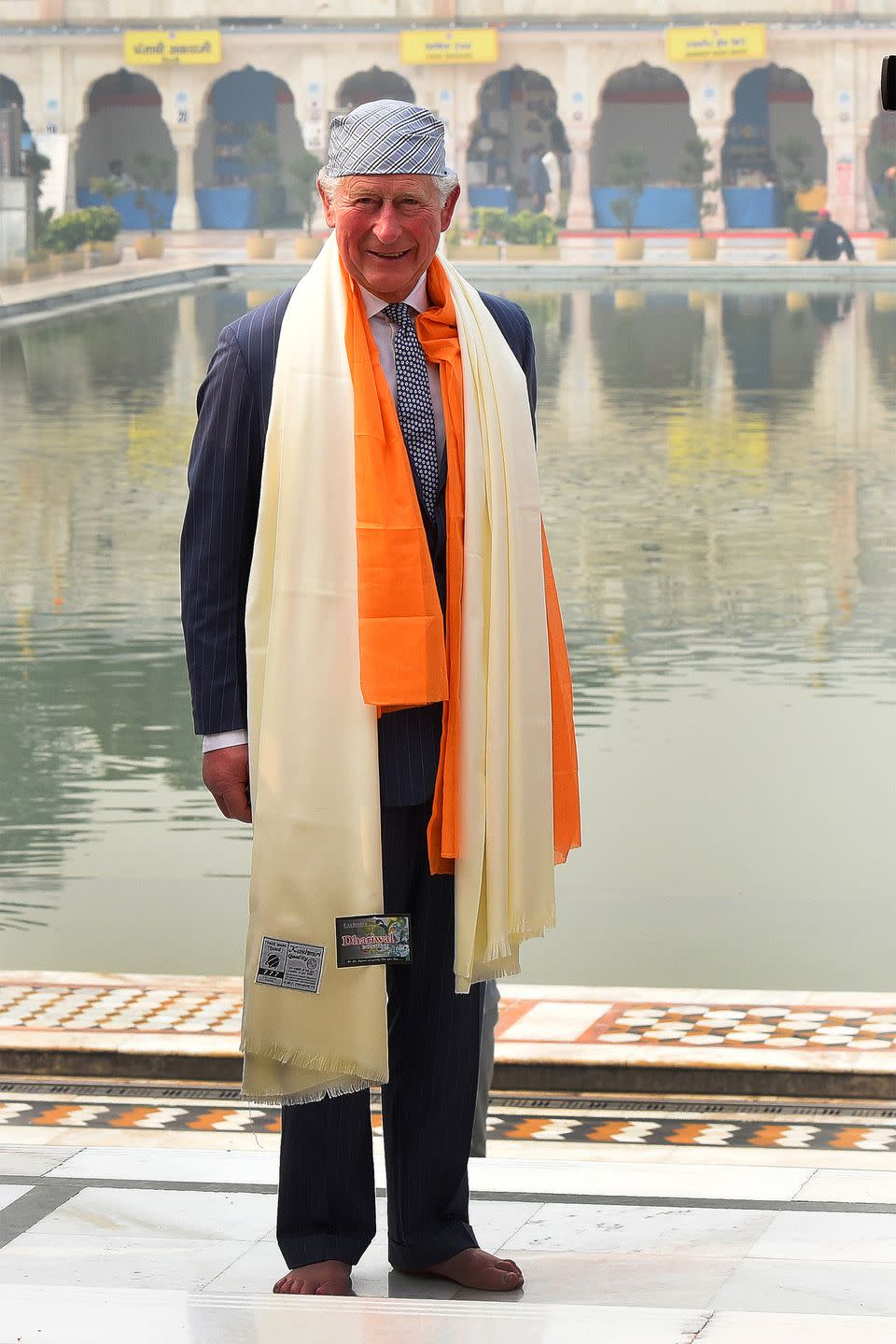 <p>Prince Charles visits the Gurudwara Bangla Sahib in New Delhi, India.</p>