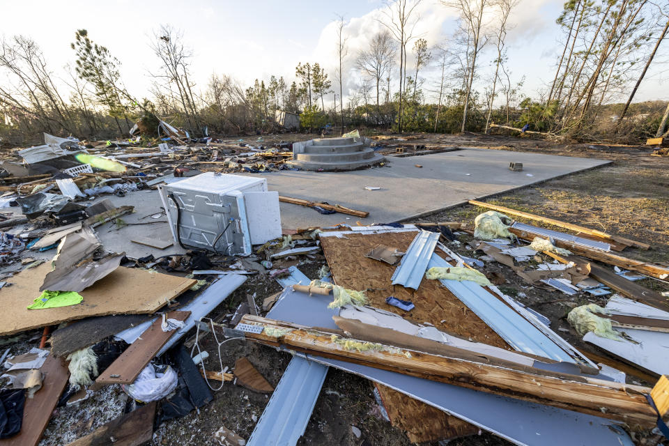 All that remains of a house on County Road 43