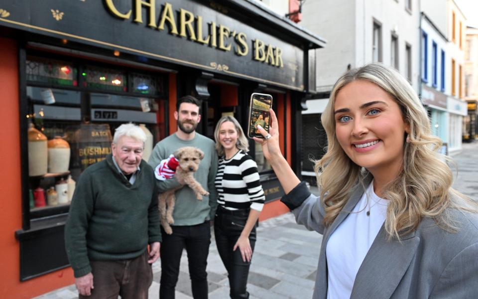 Aoife Teague (right) filmed the ad on her phone