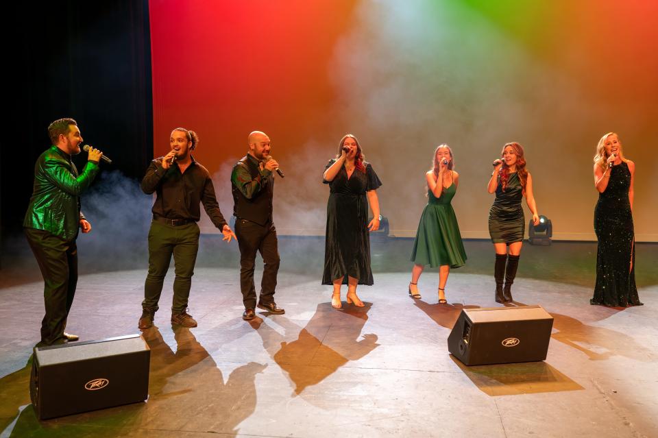 Vocal Fusion, a new a cappella singing group in Stark County shown rehearsing, will be presenting the "All I Want For Christmas" show at 7 p.m. on Friday and Saturday at Canton Palace Theatre.