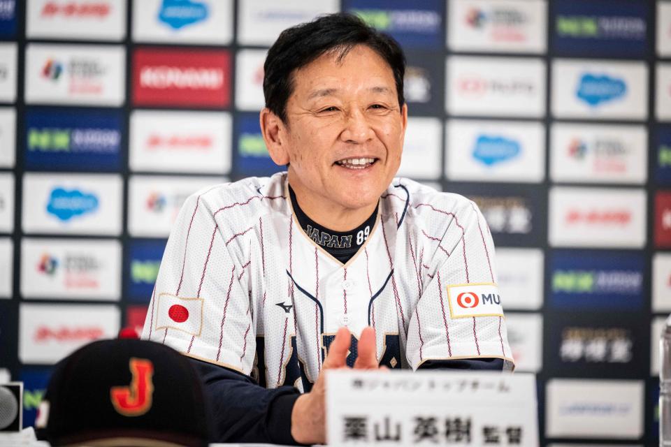 Manager of the Japan's national baseball team Hideki Kuriyama attends a press conference ahead of the 2023 World Baseball Classic in Tokyo on January 6, 2023. (Photo by Yuichi YAMAZAKI / AFP) (Photo by YUICHI YAMAZAKI/AFP via Getty Images)