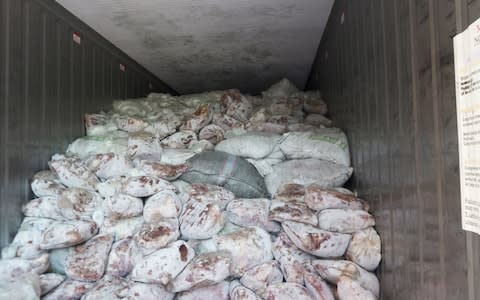 The Singapore authorities made the largest seizure of Pangolin scales in history - Credit: AFP