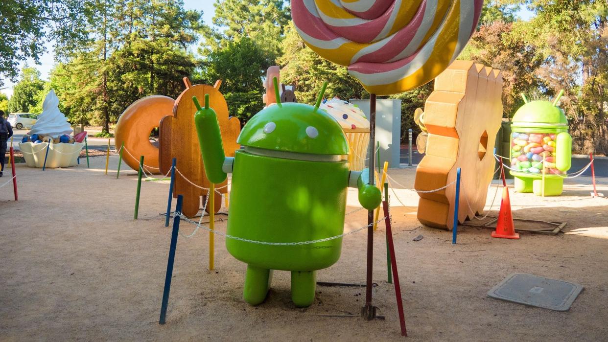  Android statues. 