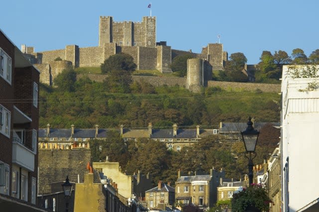 uk, England, kent, dover, town and castle