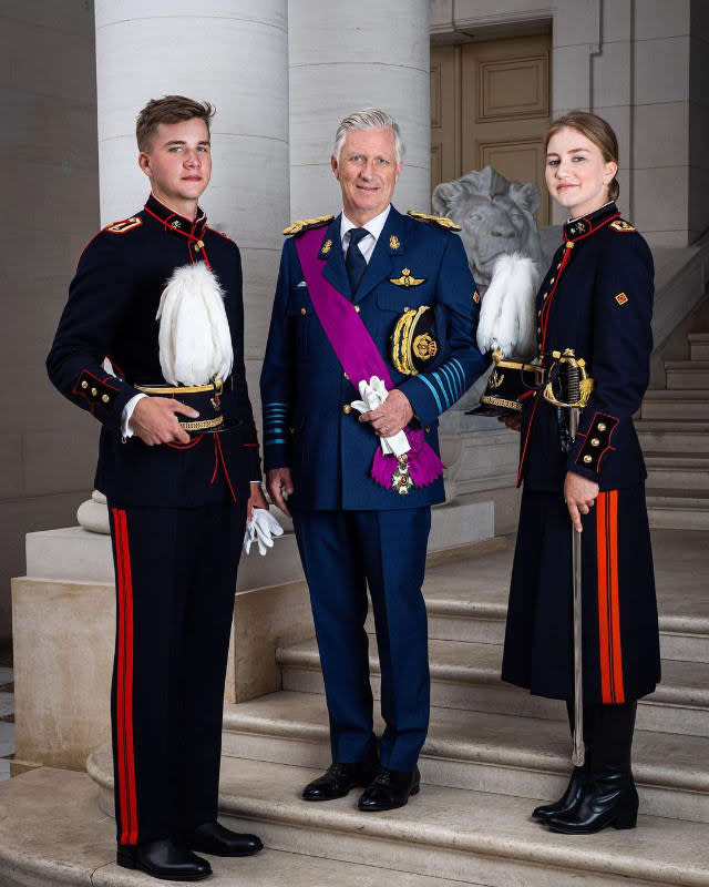 Elisabeth de Bélgica, Gabriel de Bélgica y Felipe de Bélgica