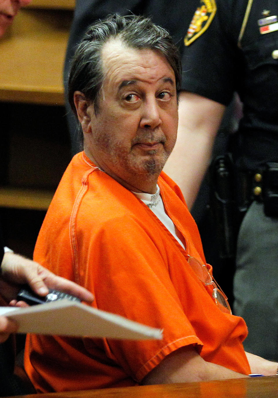 Bobby Thompson appears at a hearing in Cuyahoga County Court in Cleveland on Tuesday, May 8, 2012. Thompson is accused of running a scam that collected millions in donations from people who believed they were helping U.S. Navy veterans. (AP Photo/Amy Sancetta)