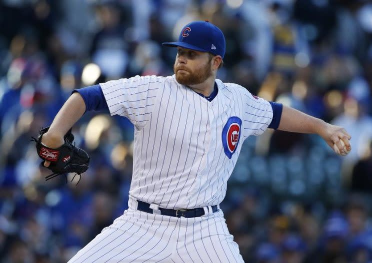 Brett Anderson worked in a jab at President Trump's transgender military ban after being DFAed by Cubs. (AP)