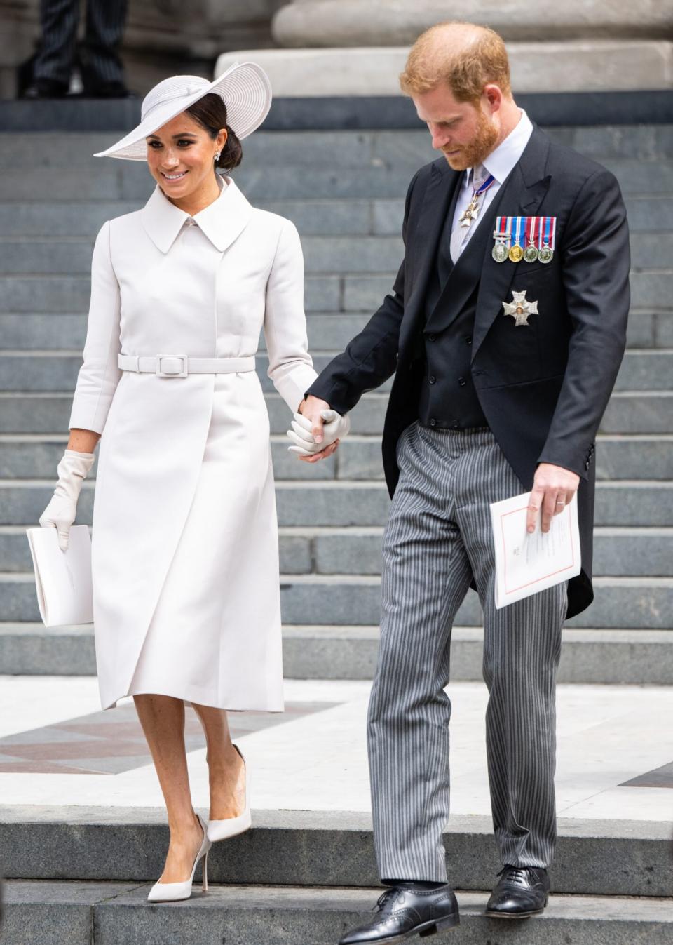 Meghan Markle durante el Jubileo de la Reina Isabel II en 2022, vestida de Dior. Samir Hussein/WireImage       