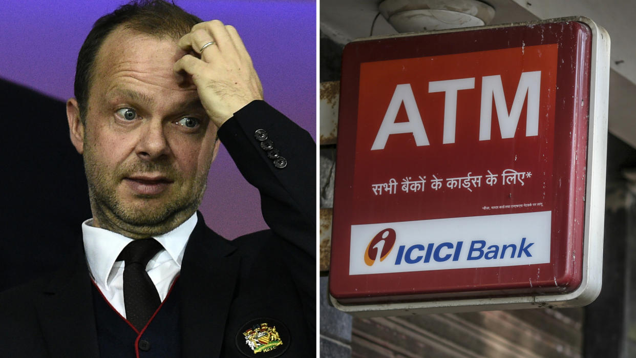 Ed Woodward and an ICICI advertisement.